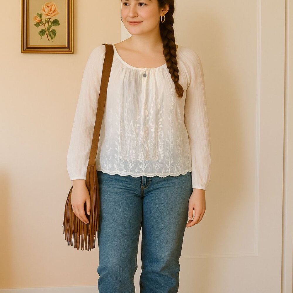 Saks Fifth Avenue White Blouse